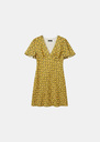Raya dress green printed leaves Pomme TARA JARMON UK