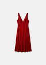 Romancia Dress red in fluid crepe Cerise TARA JARMON UK