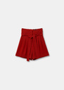 Short Shia red in fluid crepe Cerise TARA JARMON UK