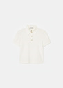Tonino top ecru in fluid crepe Off-white TARA JARMON UK
