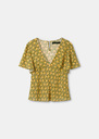 Top Tobias green printed leaves Pomme TARA JARMON UK