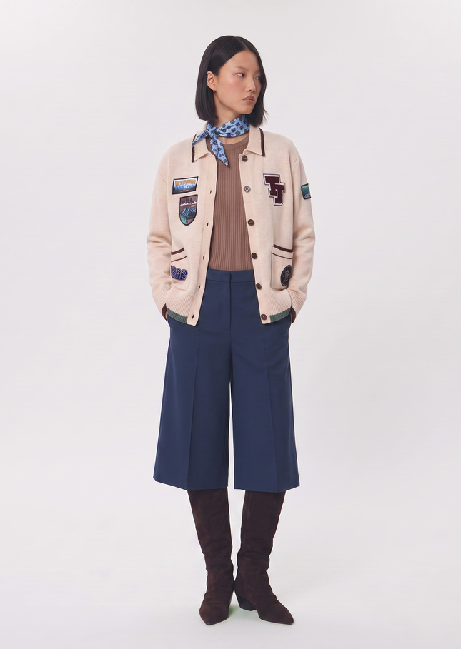 Giuseppe vest ecru embroidered with pockets Off-white TARA JARMON UK