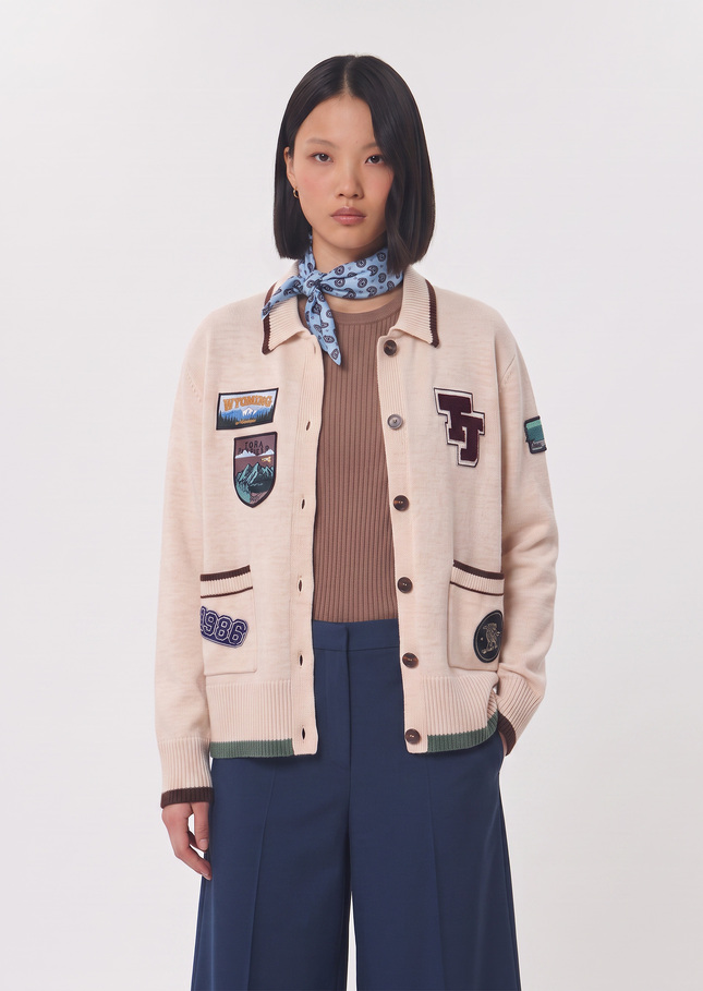 Giuseppe vest ecru embroidered with pockets Off-white TARA JARMON UK