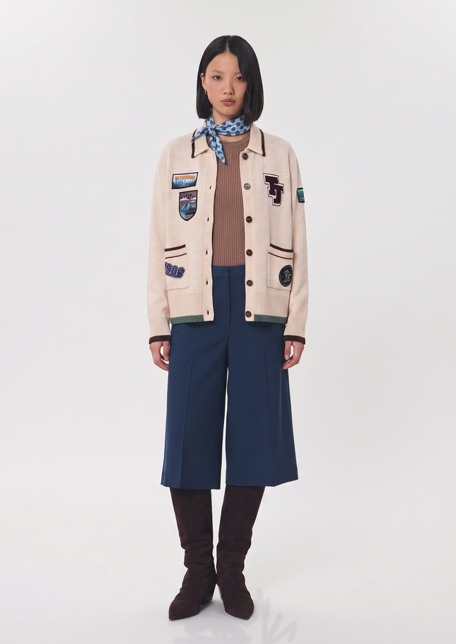 Giuseppe vest ecru embroidered with pockets Off-white TARA JARMON UK