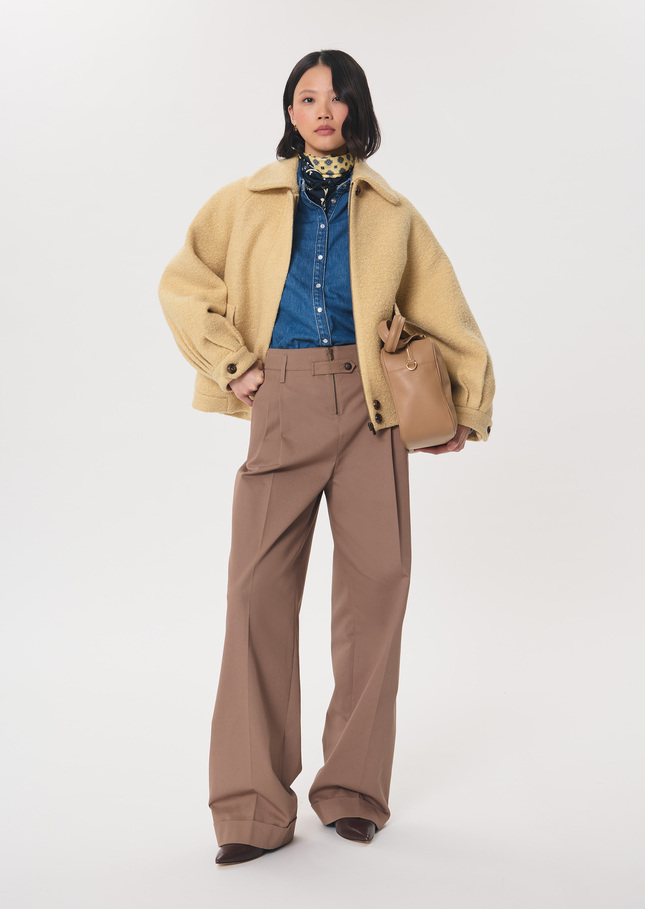 Perina trousers large caramel belted Caramel TARA JARMON UK