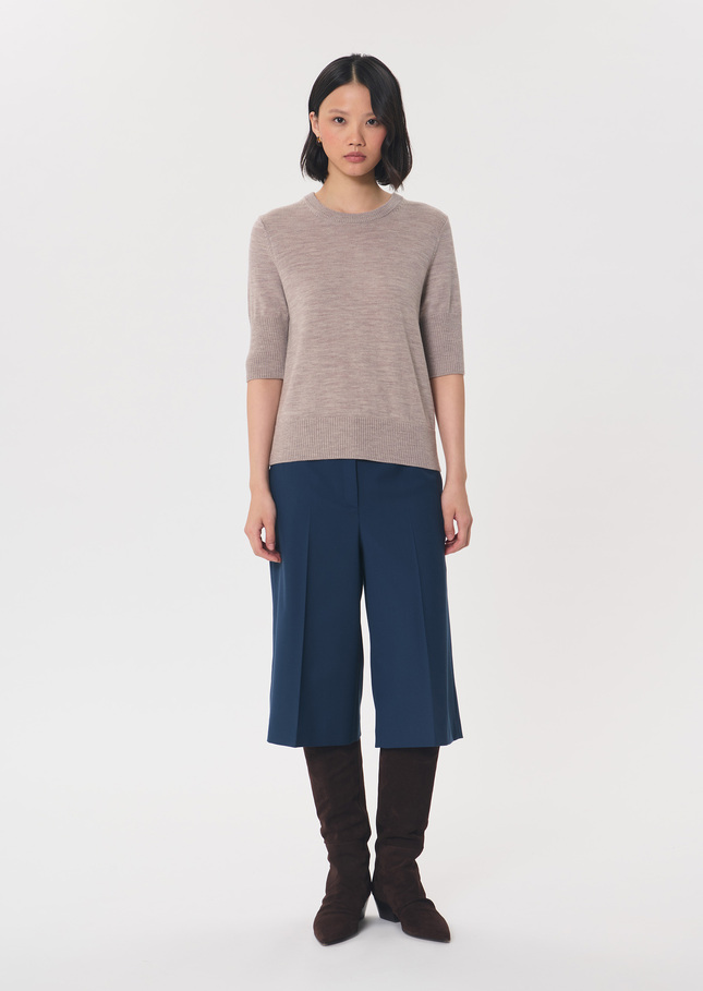 Paoline sweater hazelnut short-sleeved Nut brown TARA JARMON UK