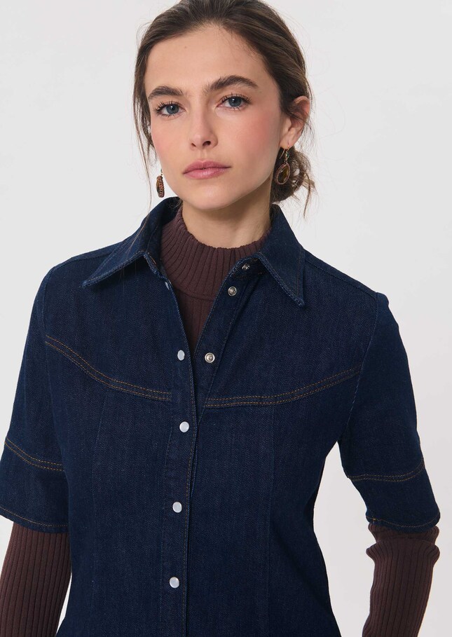 Ritchie dress raw buttoned denim Brut TARA JARMON UK