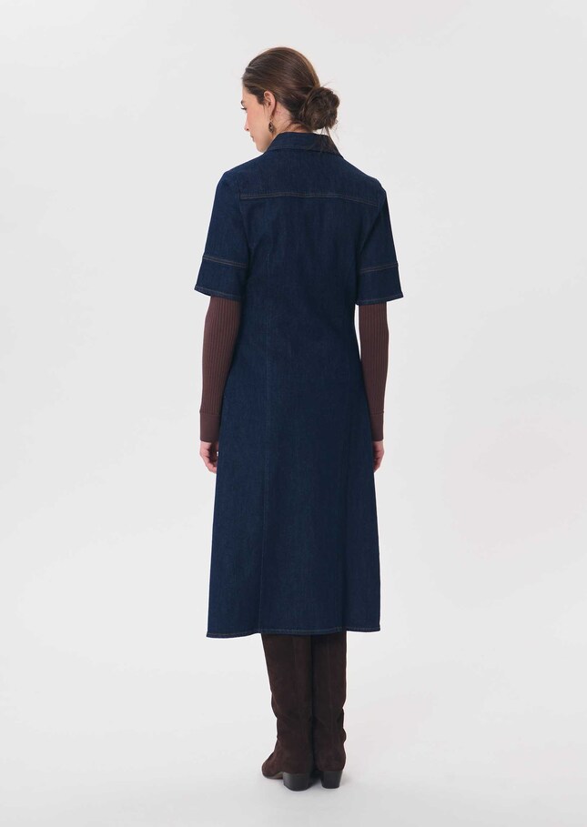 Ritchie dress raw buttoned denim Brut TARA JARMON UK