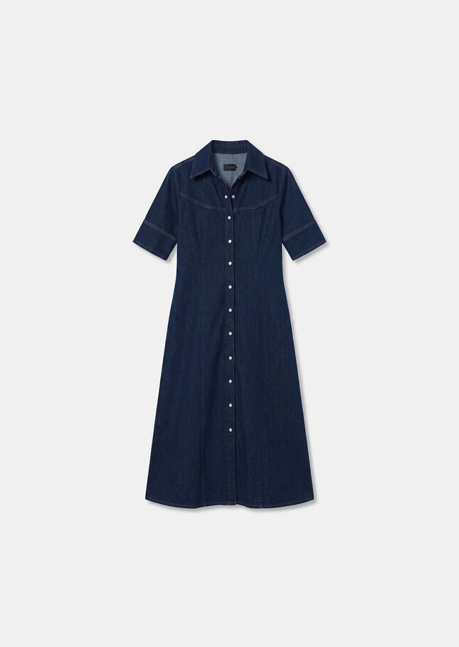 Ritchie dress raw buttoned denim Brut TARA JARMON UK