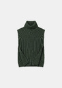 Angèle's Breastplate thyme in roll-neck knit Thym TARA JARMON UK