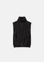 Angèle's Breastplate heather grey turtleneck knit Gray grey TARA JARMON UK