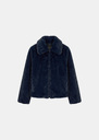 Beth Jacket midnight blue faux fur Night TARA JARMON UK