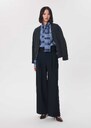 Christiane shirt blue checkered cravat Night TARA JARMON UK