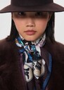 Erinna scarf printed square Off-white TARA JARMON UK