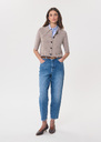 Genny Vest with contrasting collar Nut brown TARA JARMON UK