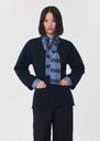 Gaya Vest navy blue with patch pockets Night TARA JARMON UK