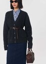 Gilou vest heather gray with cables Gray grey TARA JARMON UK