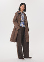 Irma raincoat camel and blue checkered Caramel TARA JARMON UK
