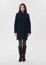 Maryline coat navy blue with patch pockets Night TARA JARMON UK