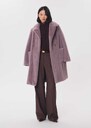 Maddison Coat double-breasted faux fur Purple, Tonka TARA JARMON UK