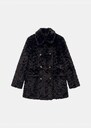 Mitchell Coat black double-breasted faux fur Black TARA JARMON UK