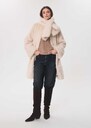Marion's Coat ecru faux fur Off-white TARA JARMON UK