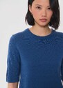 Paoline sweater blue short-sleeved Denim TARA JARMON UK