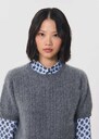 Pamela Sweater heather grey short-sleeved Gray grey TARA JARMON UK
