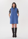 Riffi Dress short blue dress with contrasting collar Denim TARA JARMON UK