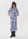 Rimina dress long blue floral print Off-white TARA JARMON UK