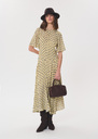 Risha dress long vanilla polka dot print Vanilla TARA JARMON UK