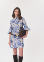 Roselia dress short blue floral print Off-white TARA JARMON UK