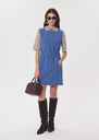 Riou Dress sleeveless belted denim Denim TARA JARMON UK