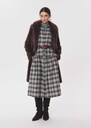 Retro Dress midi dress in khaki and beige checks Khaki TARA JARMON UK