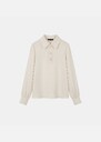 Top Tessy ecru with scalloped collar Off-white TARA JARMON UK