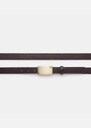 Lison Belt thin brown rectangular loop Tonka TARA JARMON UK