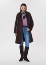 Maddison Coat double-breasted faux fur Purple, Tonka TARA JARMON UK