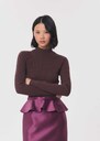 Prudie Pull Tonka ribbed sweater with a stand-up collar Tonka TARA JARMON UK