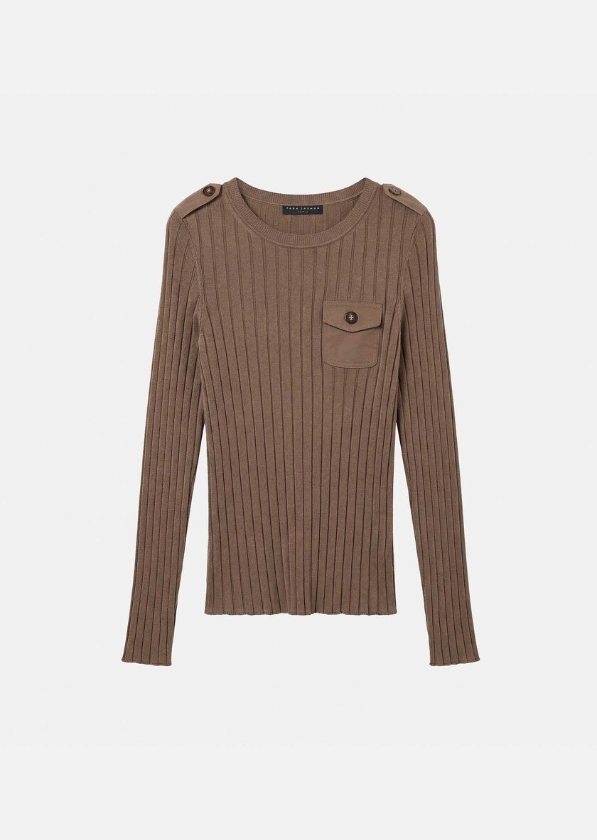 Prisca sweater caramel pockets Caramel TARA JARMON UK