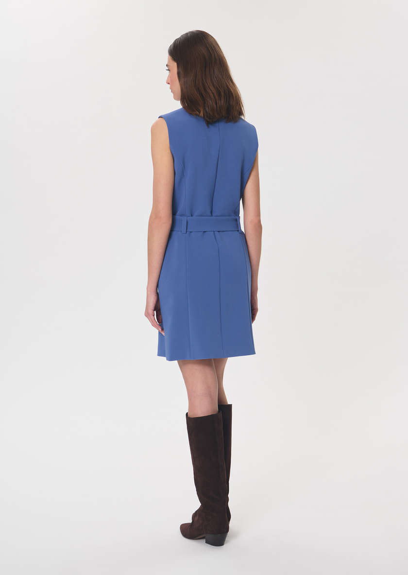 Riou Dress sleeveless belted denim Denim TARA JARMON UK
