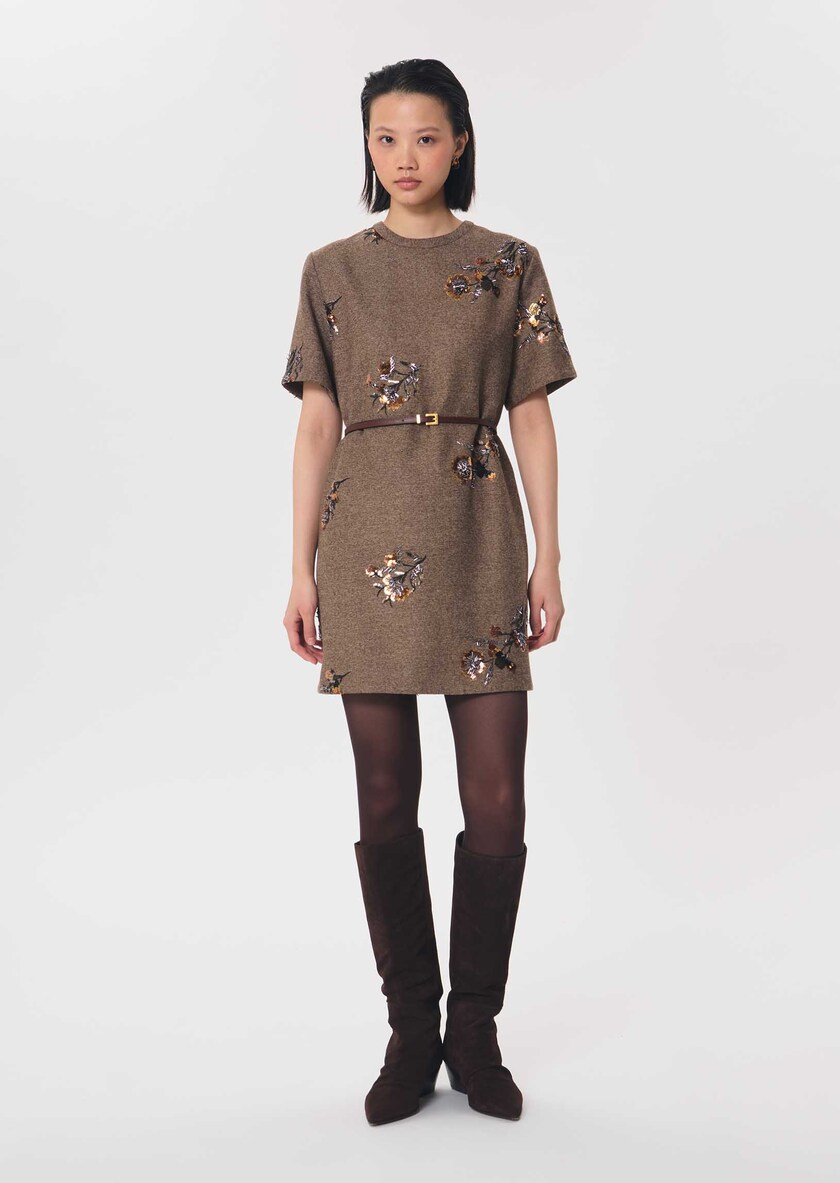 Romia dress short caramel short-sleeved Caramel TARA JARMON UK