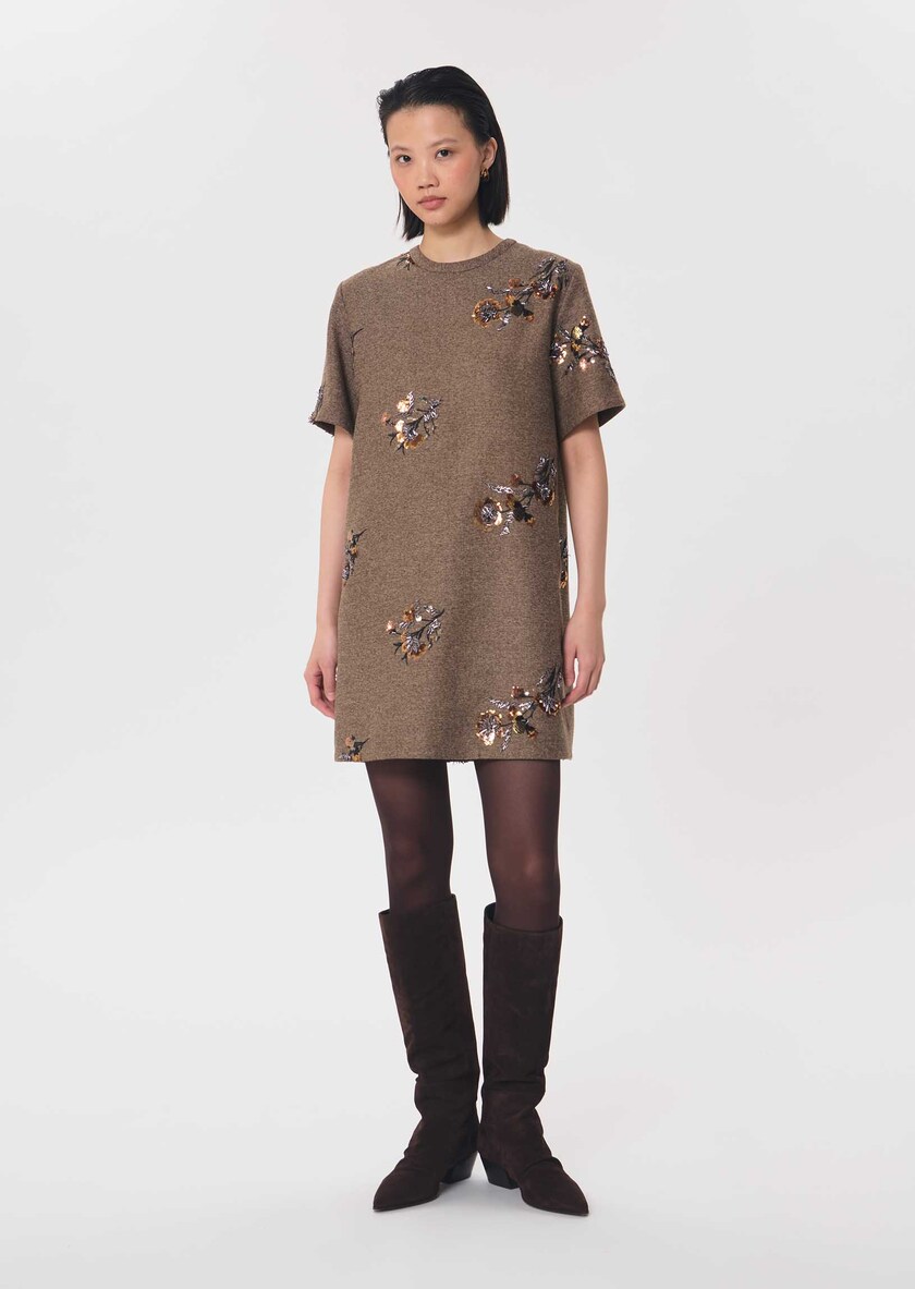 Romia dress short caramel short-sleeved Caramel TARA JARMON UK