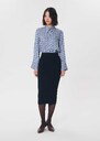 Jeannette Knit Skirt long midnight blue knit Night TARA JARMON UK
