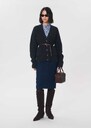 Jane Skirt midi in raw blue denim Brut TARA JARMON UK