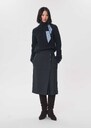 Jolane skirt straight grey with asymmetrical buttonhole Grey TARA JARMON UK