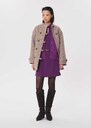 Maurice Coat purple with a high collar Purple TARA JARMON UK