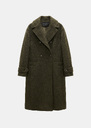 Marcelle coat long khaki double-breasted Khaki TARA JARMON UK