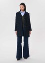 Morgane's Coat Double-breasted navy blue shirt with patch pockets Night TARA JARMON UK