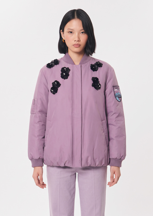 Bérénice jacket embroidered purple Pourpre TARA JARMON UK
