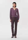 Gabbie Vest lilac wrap cardigan with tie Pourpre TARA JARMON UK